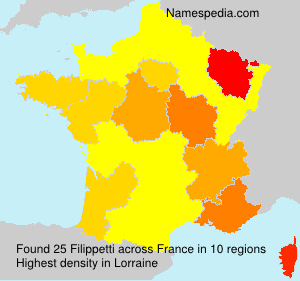 Surname Filippetti in France