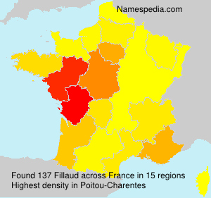 Surname Fillaud in France Surname Fillaud in France