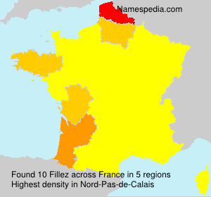 Surname Fillez in France Surname Fillez in France