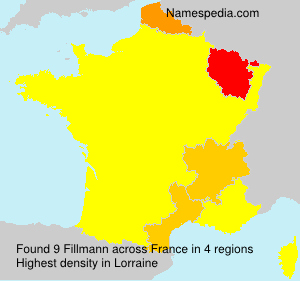 Surname Fillmann in France Surname Fillmann in France