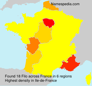Surname Filo in France Surname Filo in France