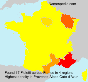 Surname Fioletti in France Surname Fioletti in France