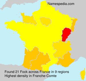 Surname Fock in France Surname Fock in France