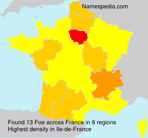 Surname Foe in France Surname Foe in France