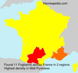 Surname Fogliarino in France Surname Fogliarino in France