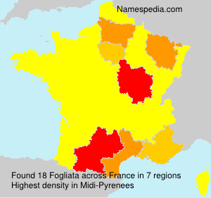 Surname Fogliata in France Surname Fogliata in France