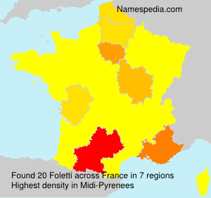 Surname Foletti in France Surname Foletti in France