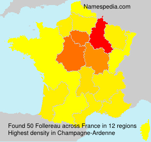 Surname Follereau in France Surname Follereau in France