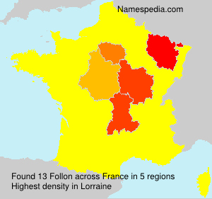Surname Follon in France Surname Follon in France