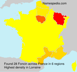 Surname Foncin in France Surname Foncin in France