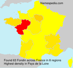Surname Fondin in France Surname Fondin in France