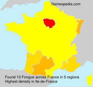 Surname Fongue in France Surname Fongue in France