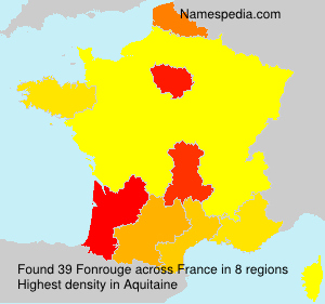 Surname Fonrouge in France Surname Fonrouge in France