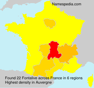 Surname Fontalive in France Surname Fontalive in France