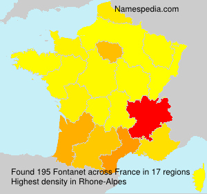 Surname Fontanet in France Surname Fontanet in France