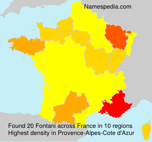 Surname Fontani in France Surname Fontani in France