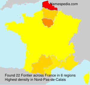 Surname Fontier in France Surname Fontier in France