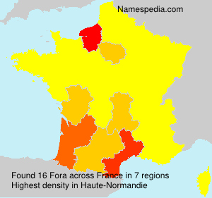 Surname Fora in France Surname Fora in France