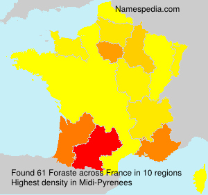 Surname Foraste in France Surname Foraste in France
