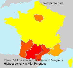Surname Forcada in France Surname Forcada in France