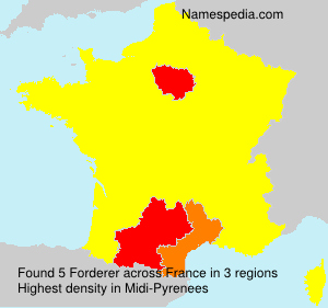 Surname Forderer in France Surname Forderer in France