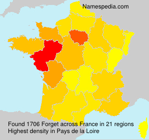 Surname Forget in France Surname Forget in France