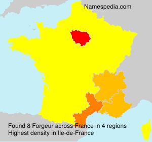 Surname Forgeur in France Surname Forgeur in France