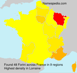 Surname Forini in France Surname Forini in France