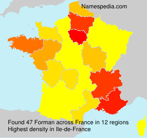 Surname Forman in France Surname Forman in France