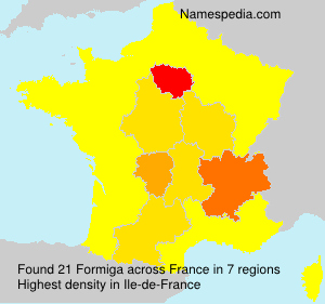 Surname Formiga in France Surname Formiga in France