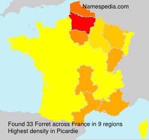 Surname Forret in France Surname Forret in France