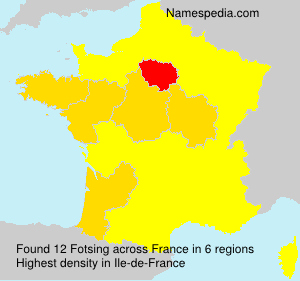 Surname Fotsing in France Surname Fotsing in France