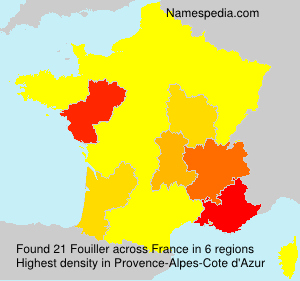 Surname Fouiller in France Surname Fouiller in France