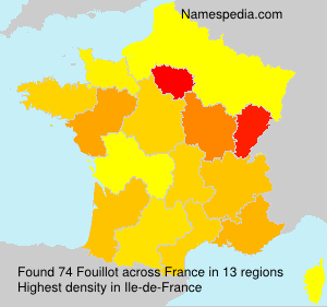 Surname Fouillot in France