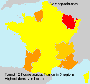 Surname Foune in France Surname Foune in France