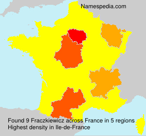 Surname Fraczkiewicz in France Surname Fraczkiewicz in France