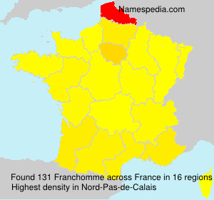 Surname Franchomme in France Surname Franchomme in France
