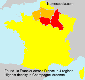Surname Francier in France Surname Francier in France