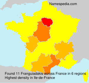 Surname Franguiadakis in France Surname Franguiadakis in France