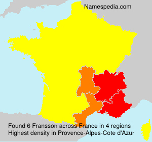 Surname Fransson in France Surname Fransson in France