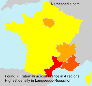 Surname Fraternali in France Surname Fraternali in France