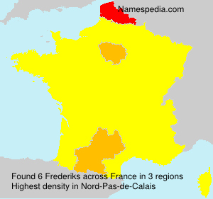 Surname Frederiks in France Surname Frederiks in France