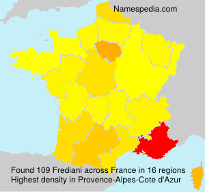 Surname Frediani in France Surname Frediani in France