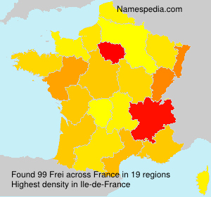 Surname Frei in France Surname Frei in France