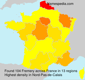 Surname Fremery in France Surname Fremery in France