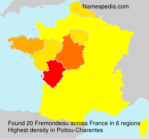 Surname Fremondeau in France Surname Fremondeau in France