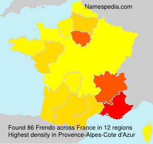 Surname Frendo in France Surname Frendo in France