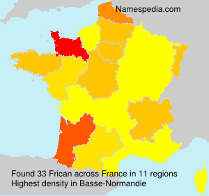 Surname Frican in France