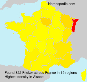 Surname Fricker in France