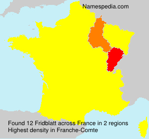 Surname Fridblatt in France Surname Fridblatt in France